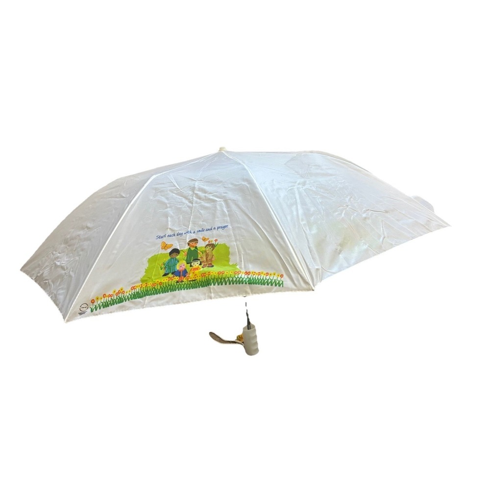 Umbrella White St. Josephs Indian School Chamberlain SD Vintage